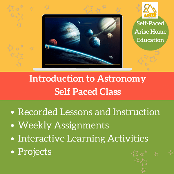 image of Astronomy curriculum, a self-paced course for high schoolers at AriseHomeEducation.com