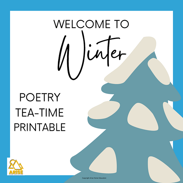image of Winter Poetry For Kids Printable from AriseHomeEducation.com