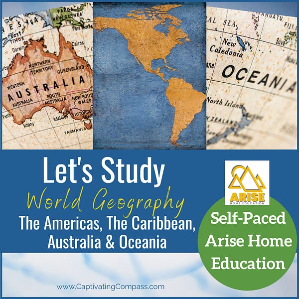 image of maps for the Let's Study Geography: The Americas, The Caribbean & Oceania at AriseHomeEducation.com